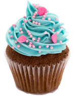 Cupcake with blue frosting